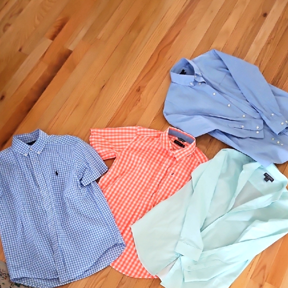 Polo Ralph LAUREN, TOMMY HILFIGER, NAUTICA, VAN HEUSEN Shirts, Boys Sz 14